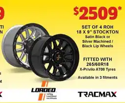 Jax Tyres SET OF 4 ROH offer