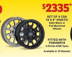 Jax Tyres SET OF 4 CSA offer