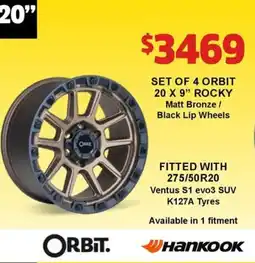 Jax Tyres SET OF 4 ORBIT offer