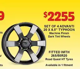 Jax Tyres SET OF 4 ADVANTI offer