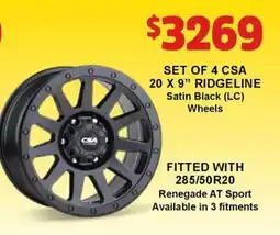 Jax Tyres SET OF 4 CSA offer