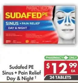 Sudafed PE SinusPHARMACY ONLY Pain Relief Day & Night