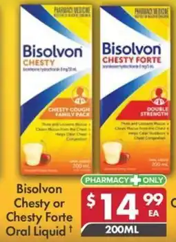 Pharmacy4Less Bisolvon Chesty or Chesty Forte Oral Liquid offer