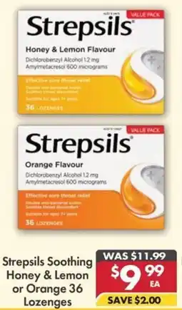 Pharmacy4Less Strepsils Soothing Honey & Lemon or Orange offer