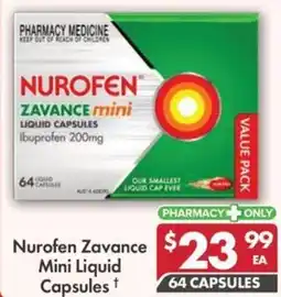 Pharmacy4Less Nurofen Zavance Mini Liquid Capsules offer