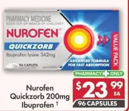 Pharmacy4Less Nurofen Quickzorb Ibuprofen offer