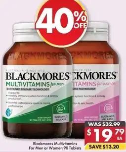 Pharmacy4Less Blackmores Multivitamins For Men or Women offer