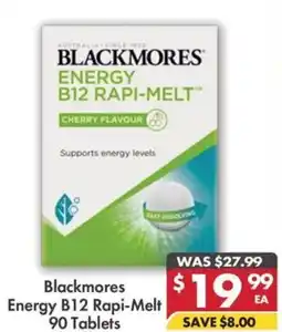 Pharmacy4Less Blackmores Energy B12 Rapi-Melt x offer