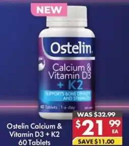 Pharmacy4Less Ostelin Calcium & Vitamin D3 + K2 offer