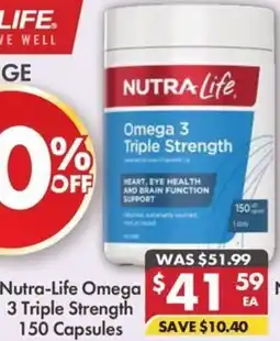 Pharmacy4Less NUTRA Life Omega 3 Triple Strength offer