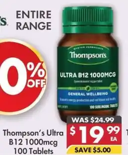 Pharmacy4Less Thompson's Ultra B12 offer