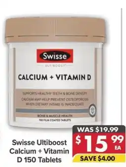 Pharmacy4Less Swisse Ultiboost Calcium Vitamin D offer