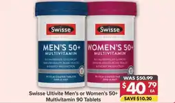 Pharmacy4Less Swisse Ultivite Men's or Women's 50+ Multivitamin offer