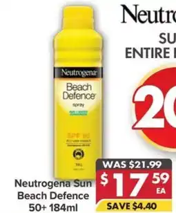 Pharmacy4Less Neutrogena Sun Beach Defence offer