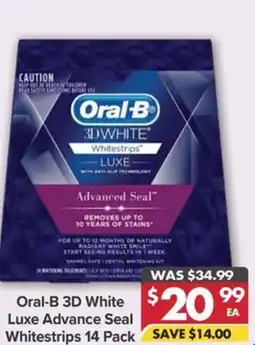 Pharmacy4Less Oral-B 3D White Luxe Advance Seal offer