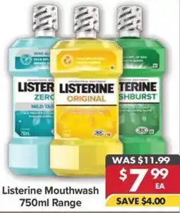 Pharmacy4Less Listerine Mouthwash Range offer