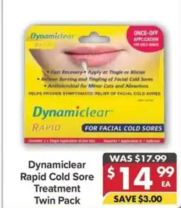 Pharmacy4Less Dynamiclear Rapid Cold Sore offer