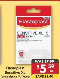 Pharmacy4Less Elastoplast Sensitive XL Dressings offer