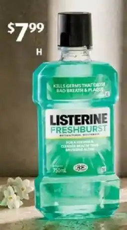 ALDI Listerine Freshburst Mouthwash offer