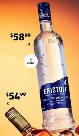 ALDI Eristoff Vodka offer