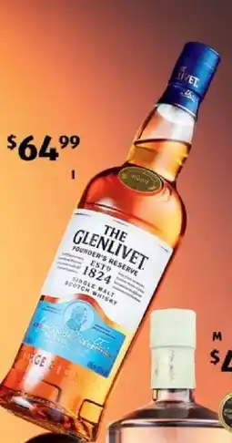 ALDI The Glenlivet Founder's Reserve Single Malt Scotch Whisky offer
