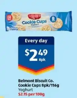ALDI Belmont Biscuit Co. Cookie Cups offer