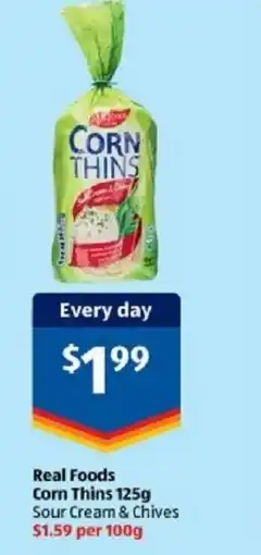 ALDI Real Foods Corn Thins offer