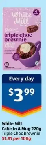 ALDI White Mill Cake In A Mug offer