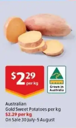 ALDI Gold Sweet Potatoes offer
