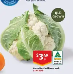ALDI Australian Cauliflower offer