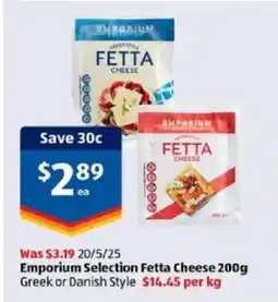 ALDI Emporium fetta cheese offer