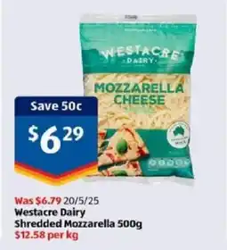 ALDI Westacre Dairy Shredded Mozzarella offer