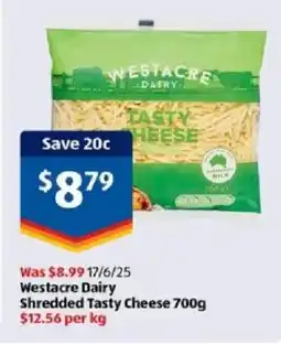 ALDI Westacre Dairy Shredded Tasty Cheese offer