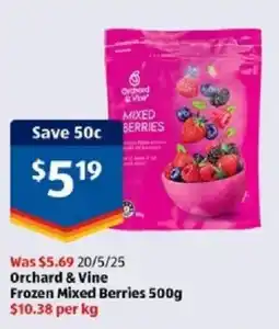 ALDI Orchard & Vine Frozen Mixed Berries offer