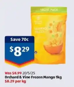 ALDI Orchard & Vine Frozen Mango offer