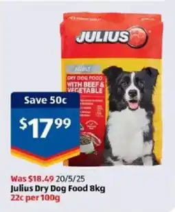 ALDI Julius dry dog food offer