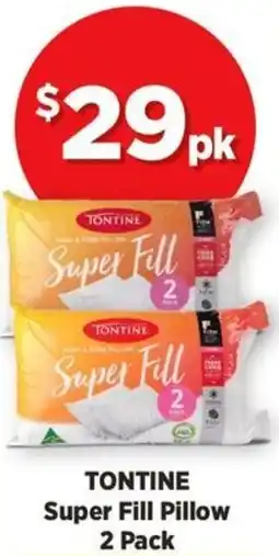 Spotlight Tontine Super Fill Pillow 2 Pack offer
