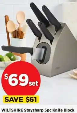 Spotlight Wiltshire Staysharp 5pc knife block offer