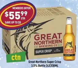 Liquor Legends Great Northern Super Crisp 3.5% Bottle offer