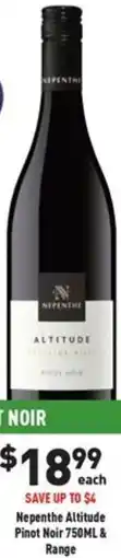 Liquor Legends Nepenthe Altitude Pinot Noir Range & offer
