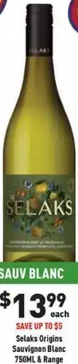 Liquor Legends Selaks Origins Sauvignon Blanc & Range offer