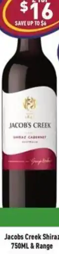Liquor Legends Jacobs Creek Shiraz & Range offer