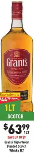 Liquor Legends Grants Triple Wood Blended Scotch offer