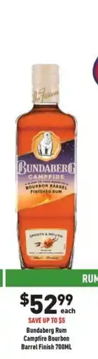 Liquor Legends Bundaberg Rum Campfire Bourbon Barrel Finish offer