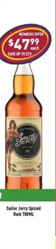 Liquor Legends Sailor Jerry Spiced Rum offer