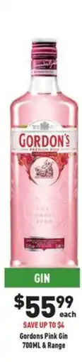 Liquor Legends Gordons Pink Gin & Range offer