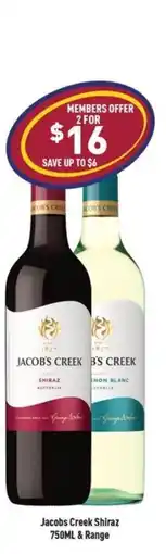Liquor Legends Jacobs Creek Shiraz & Range offer