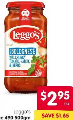 Spar Leggo's Pasta Sauce offer