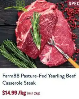 Tasman Butchers Farm88 Pasture-Fed Yearling Beef Casserole Steak offer
