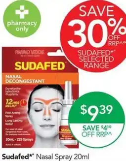 Terry White Sudafed Nasal Spray offer